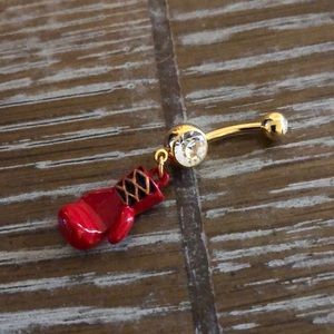Boxing glove belly ring